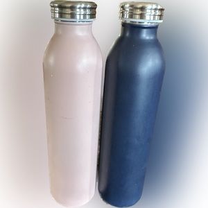 Two 16 oz metal water bottles